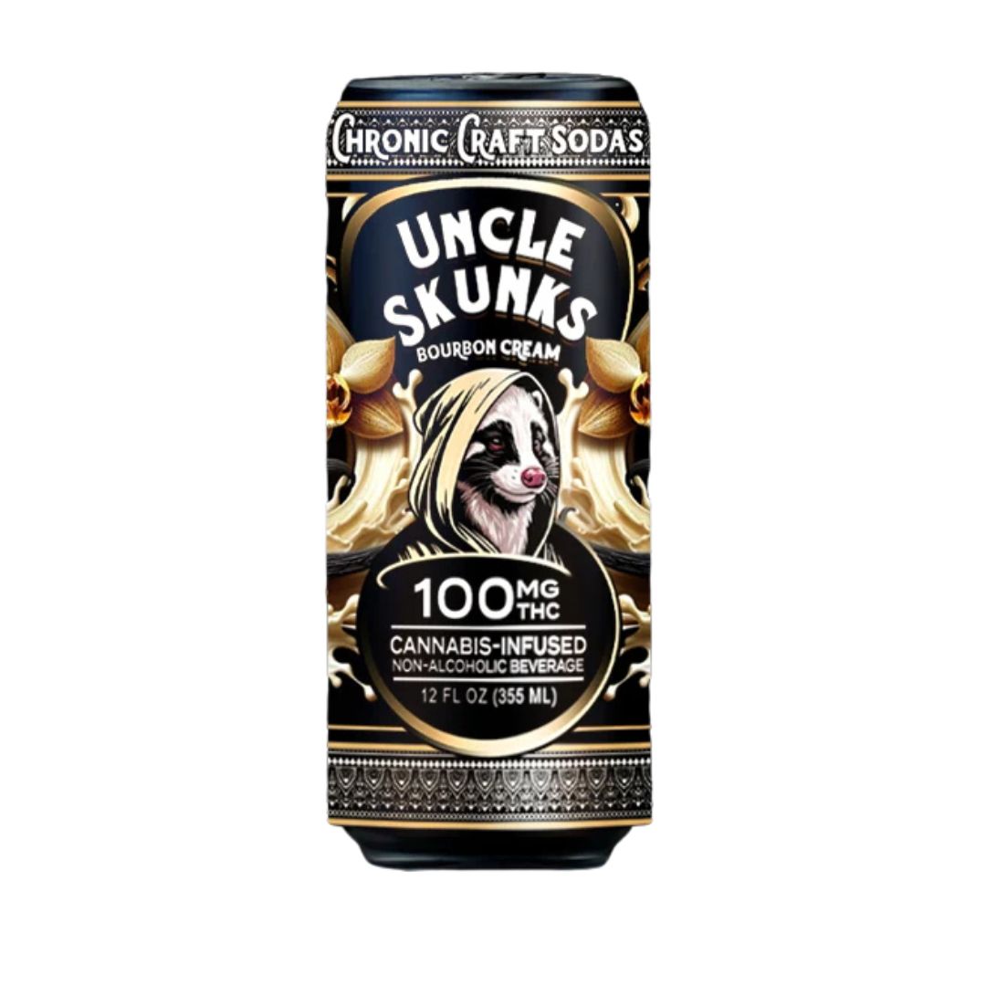Uncle Skunks Chronic Craft Soda 100 MG THC - Bourbon Cream