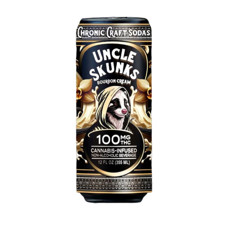 Uncle Skunks Chronic Craft Soda 100 MG THC - Bourbon Cream