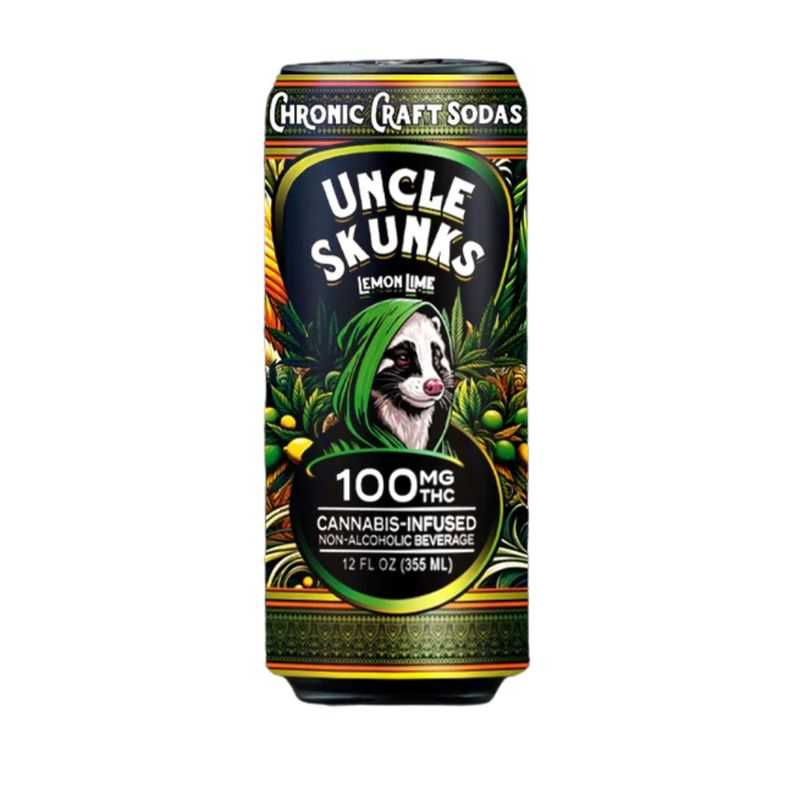 Uncle Skunks Chronic Craft Soda 100 MG THC - Lemon Lime
