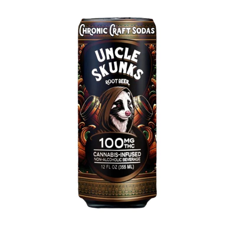 Uncle Skunks Chronic Craft Soda 100 MG THC - Root Beer