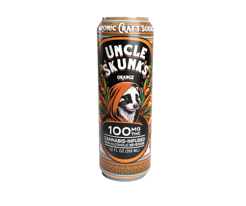 Uncle Skunks Delta 9 THC 100MG Craft Soda 12oz Dr Pepe