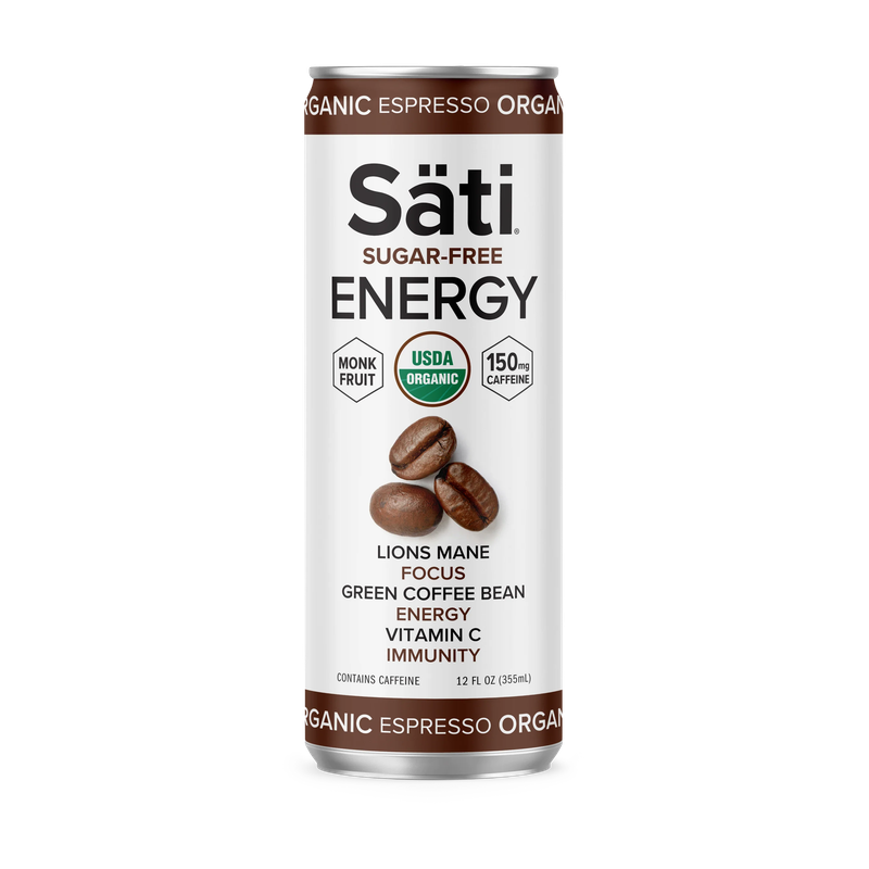 SAVE 35% - Sati Organic Espresso Energy Drinks 4/pk Sugar Free