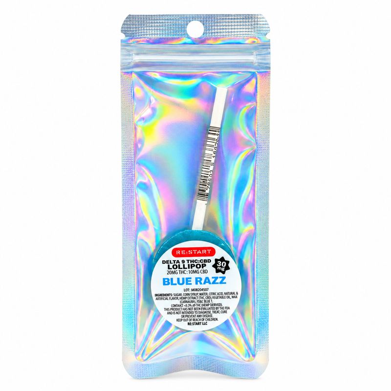 30MG THC:CBD Lollipop - Blue Raspberry