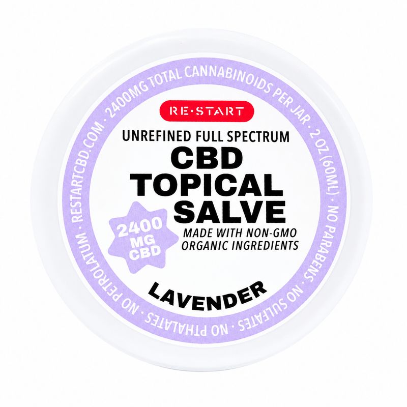 Unrefined Full Spectrum CBD Salve 2400mg Lavender