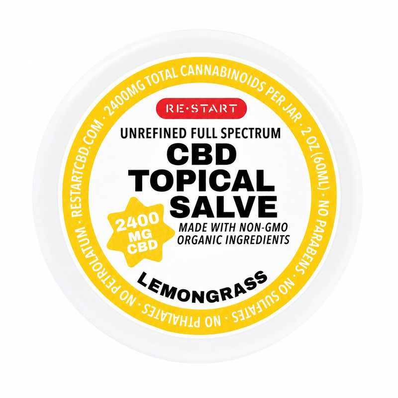 Raw Full Spectrum CBD Salve 2400MG - Lemon Grass
