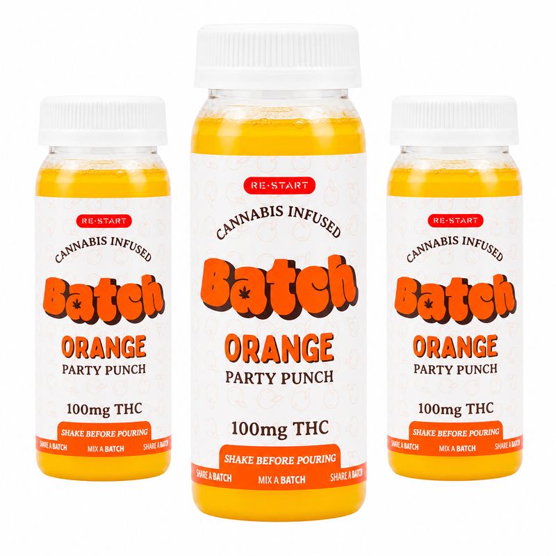 RESTART Batch 100mg D9 THC Drink 3-pack Bundle - Orange