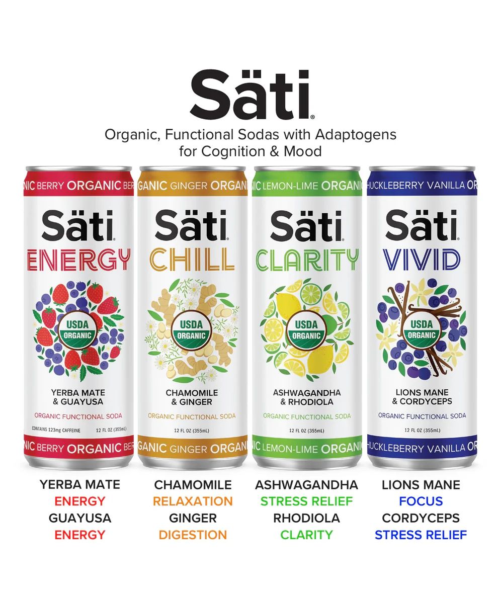 Sati Organic Functional Soda 12oz *NO CBD