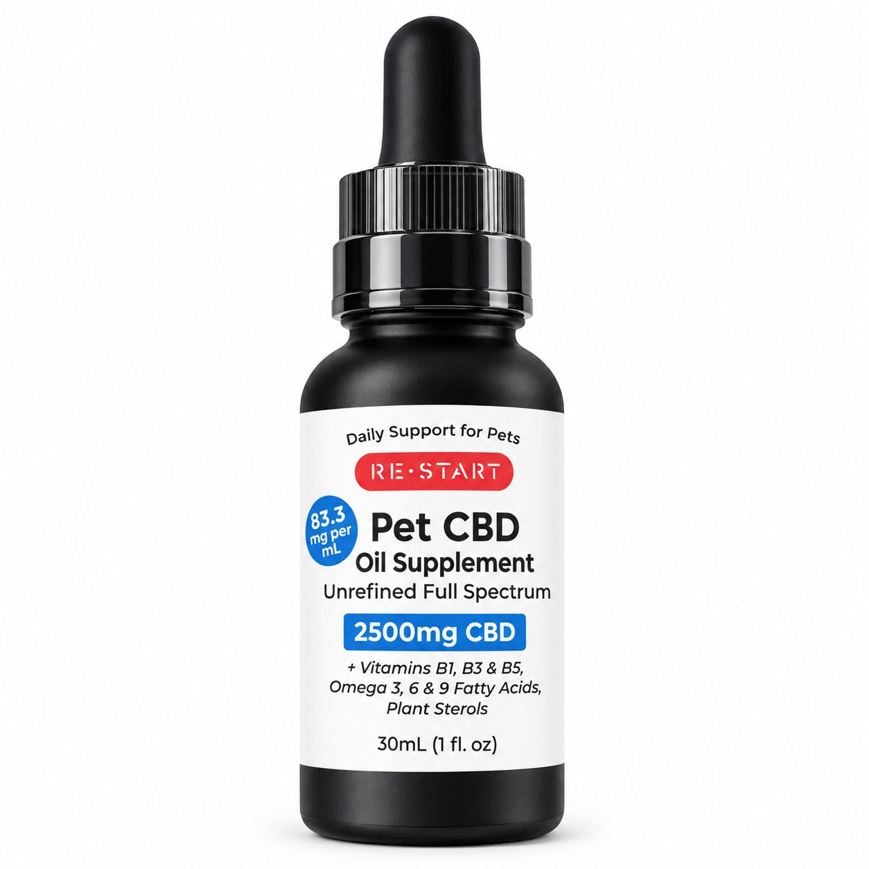 Pet CBD Oil 2500MG Dark Unrefined 30mL