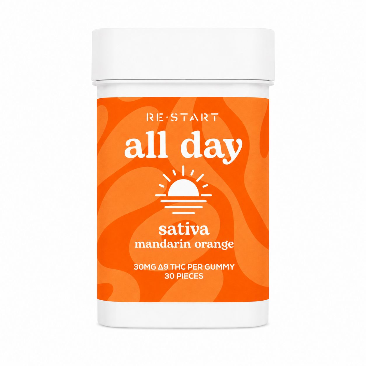30MG THC All Day Gummies - Mandarin Orange / Sativa, Count: "Best Value" 30-ct