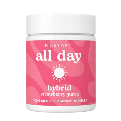 Delta 9 THC 30MG All Day Hybrid Gummies - Strawberry Guava