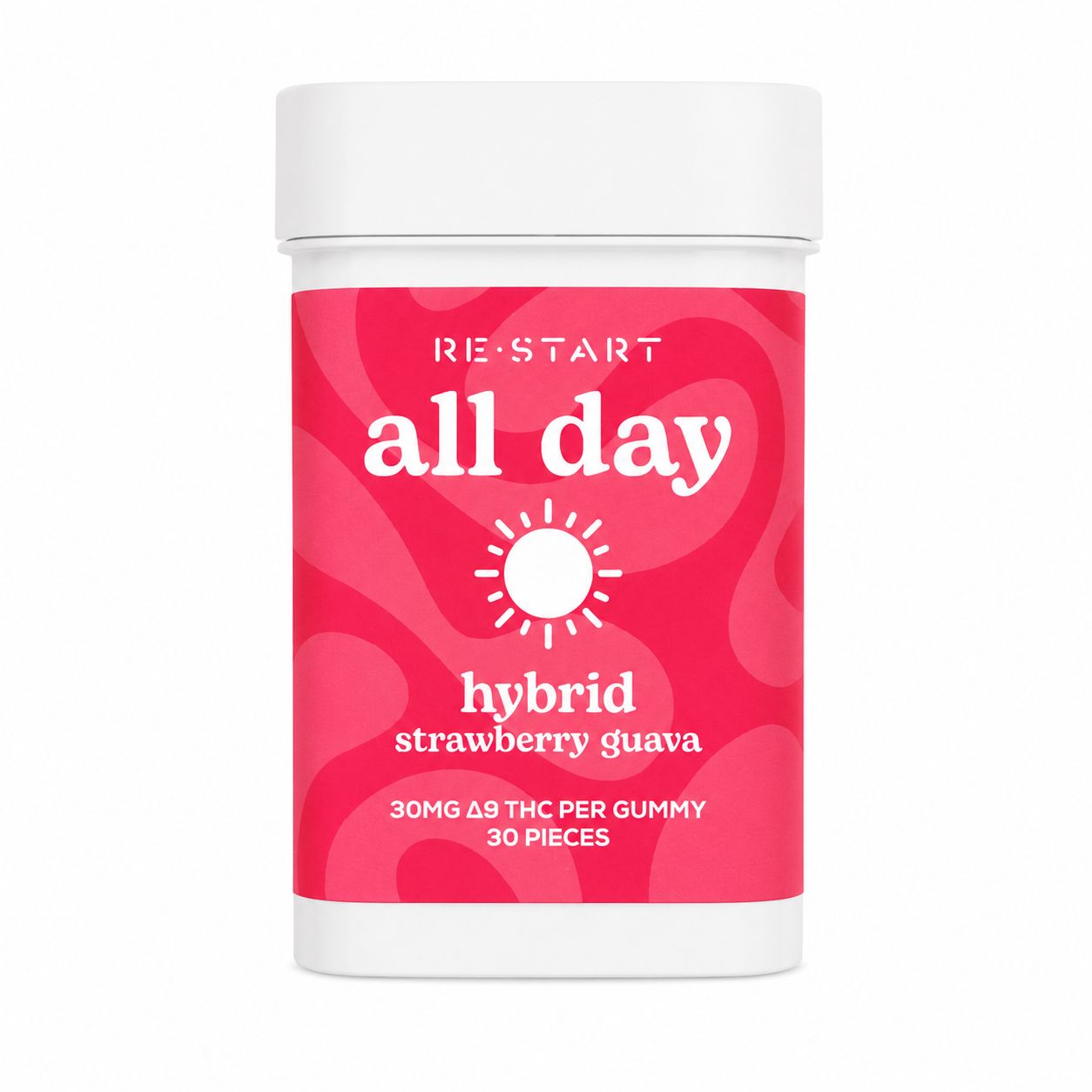 30MG THC All Day Gummies - Strawberry Guava / Hybrid, Count: "Best Value" 30-ct