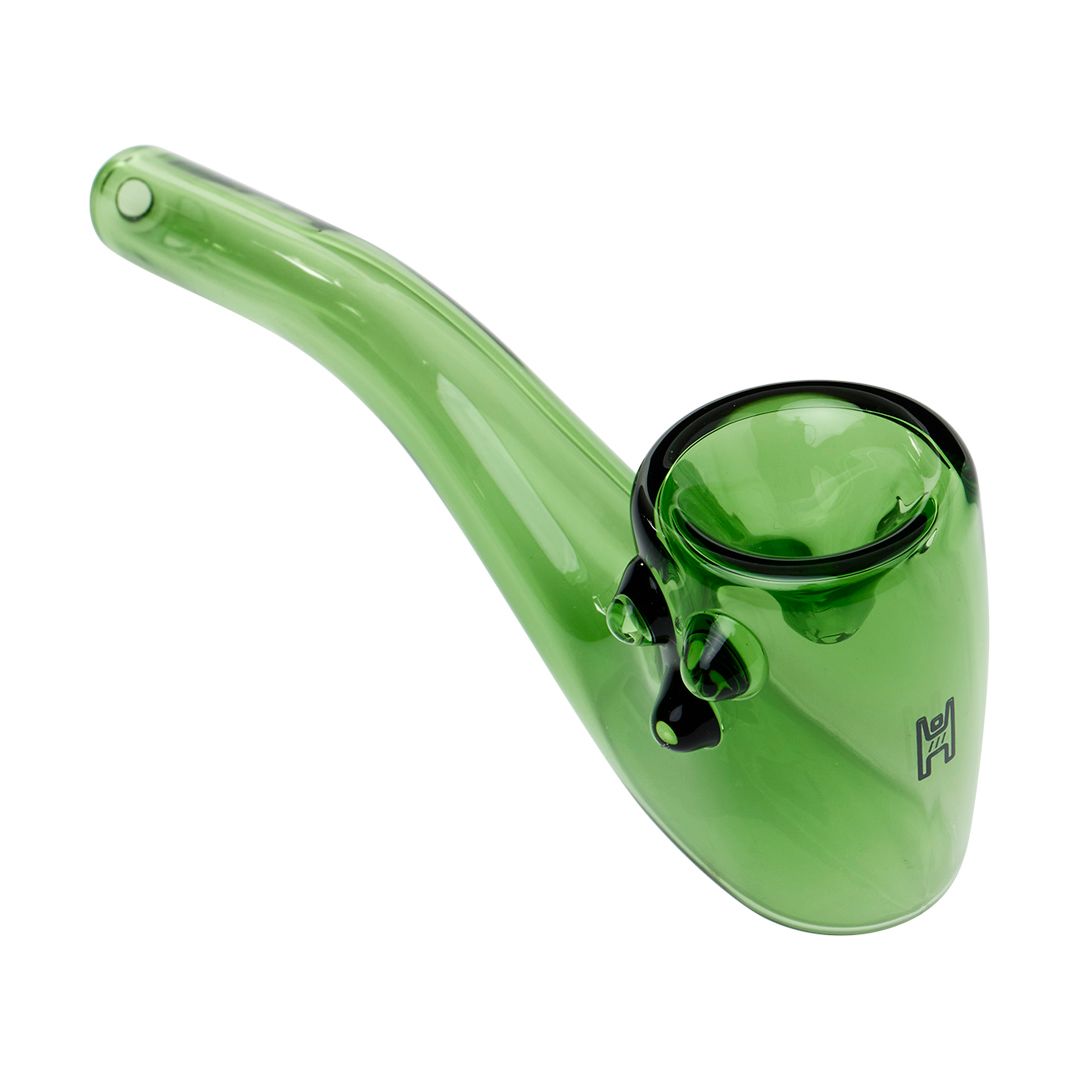 Human Grade Briar Hand Pipe, Color: Green