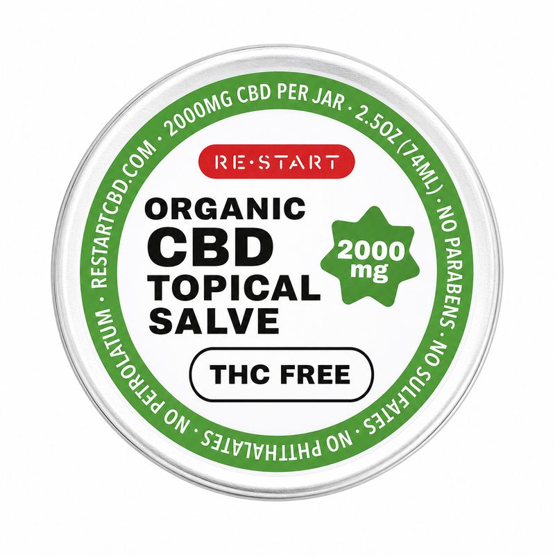 Organic THC Free Topical CBD Salve 2000MG 2.5oz