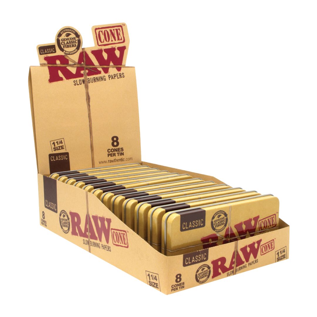 Raw Classic Cones 8/pack Tin