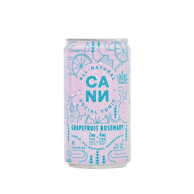 Cann 2mg THC + 4mg CBD Sparkling Water (8oz)