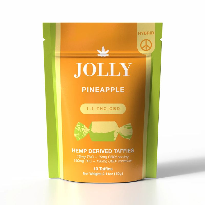 THC CBD Taffy 30MG (1:1) Pineapple 10-ct