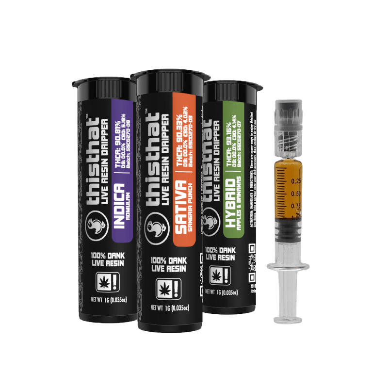 SHIPS from NC: THCA Live Resin Dripper 1G Syringe "Order Online at RESTARTCBD.com"