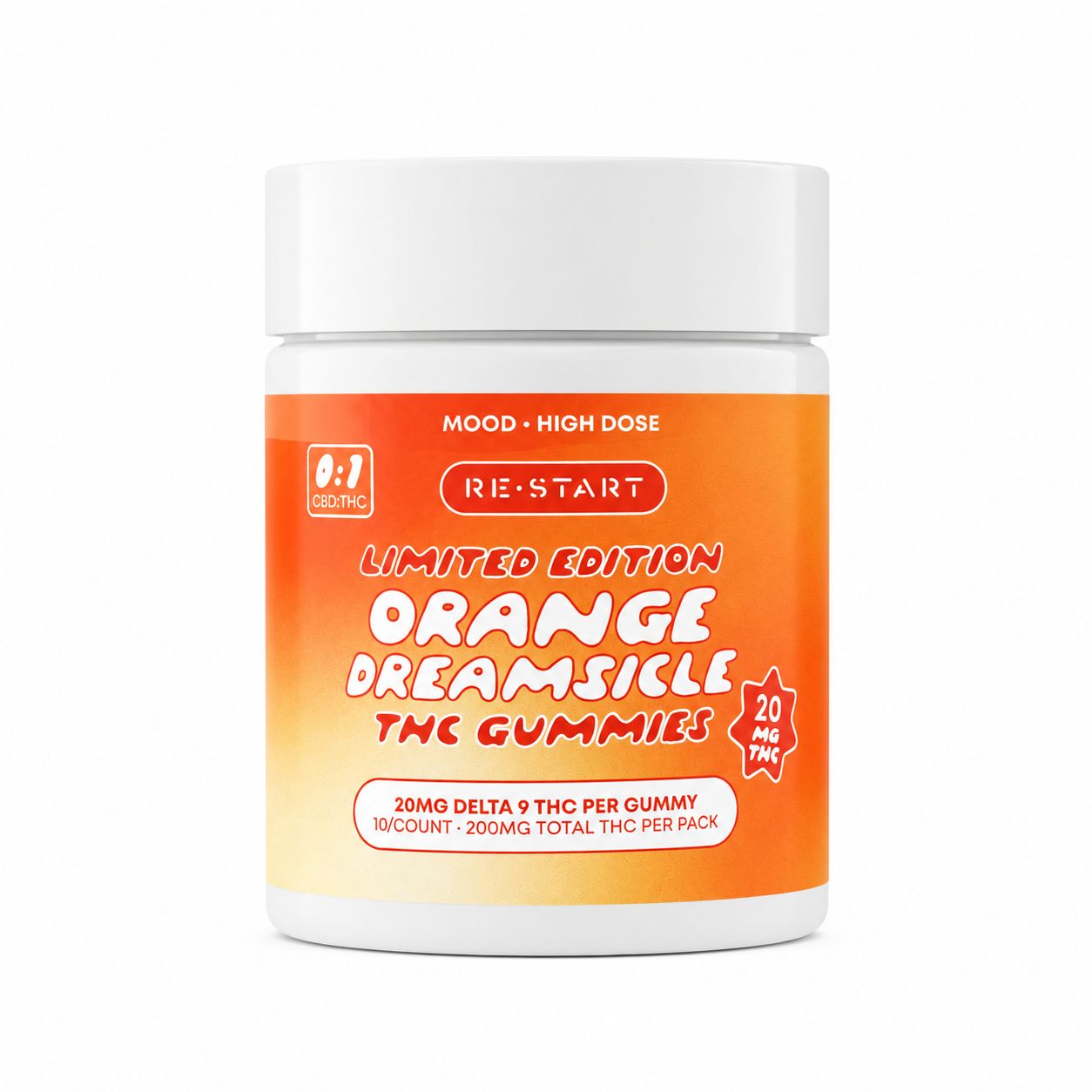 20mg THC Gummies - Orange Dreamsicle, Count: 10-ct