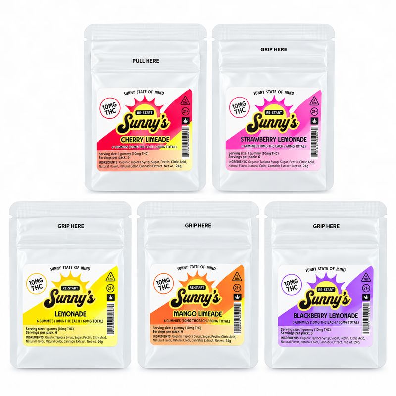 10MG THC Sunny's Gummy Variety Pack (5 x 4-ct)