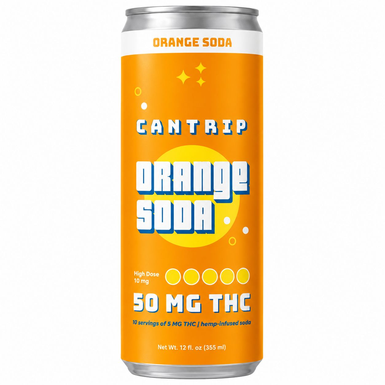 Cantrip THC Soda 50MG 12oz Orange