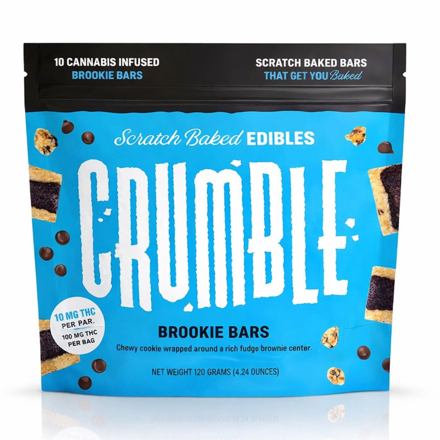 CRUMBLE THC Brookie Bars (10-ct), Strength: 10MG D9 (100MG Per Package)