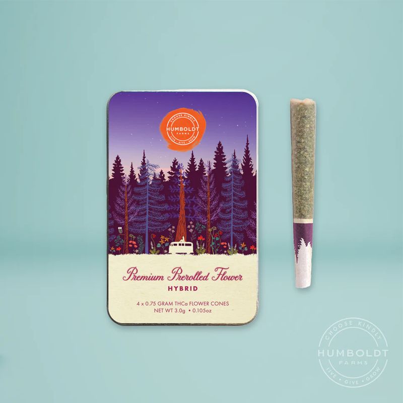 SHIPS from CA: THCA Pre-Rolls 4/pk (Case of 20) Humboldt Premium