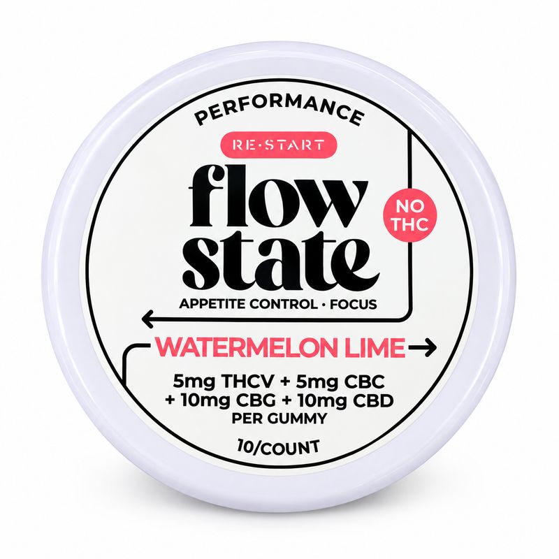 SAVE 50% - 30MG THCV:CBC:CBD:CBG Flow State Gummies - Watermelon Lime