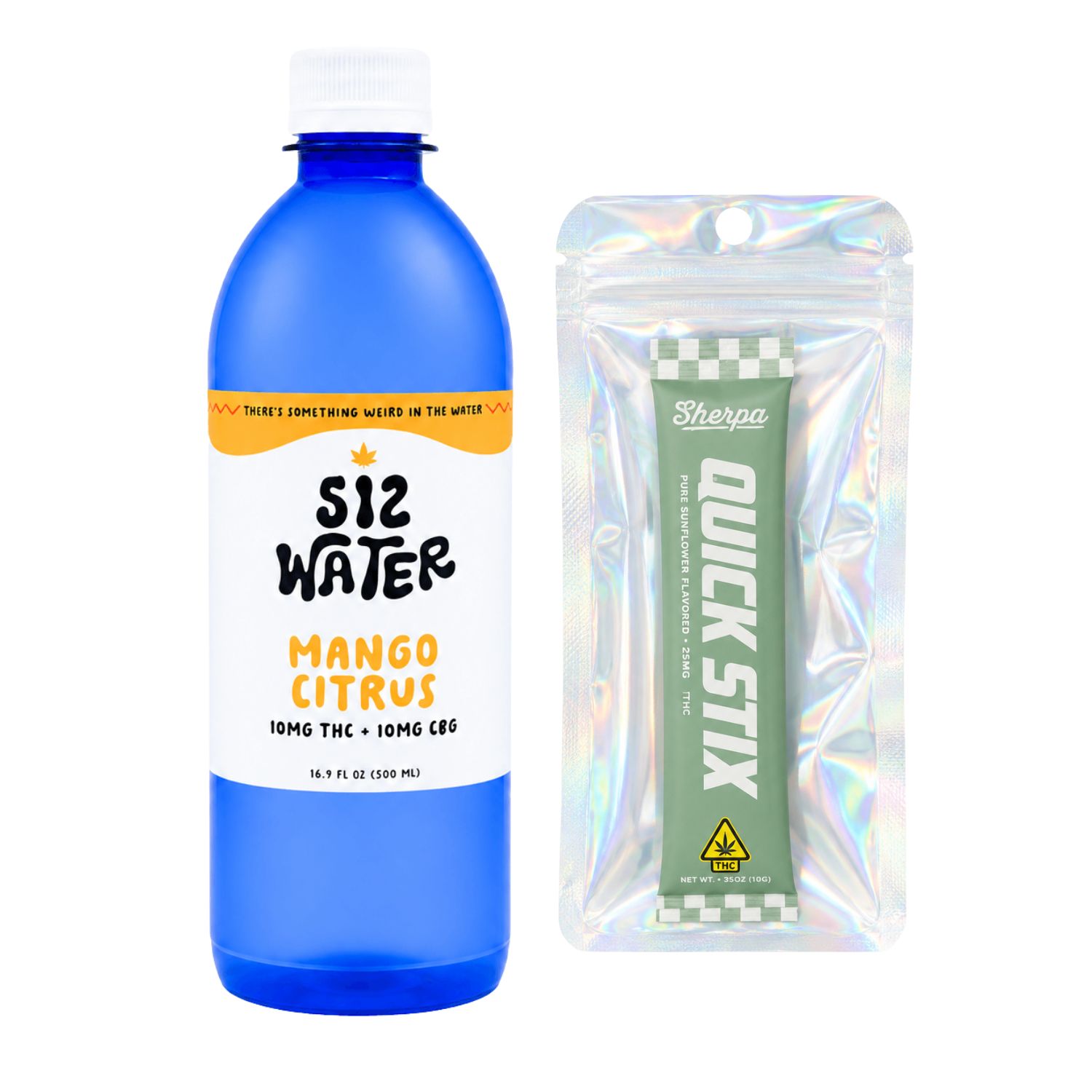 THC CBG Water + THC Quick Stix w/Electrolytes (35MG THC), Flavor: Mango Citrus (Reg. Price $11)