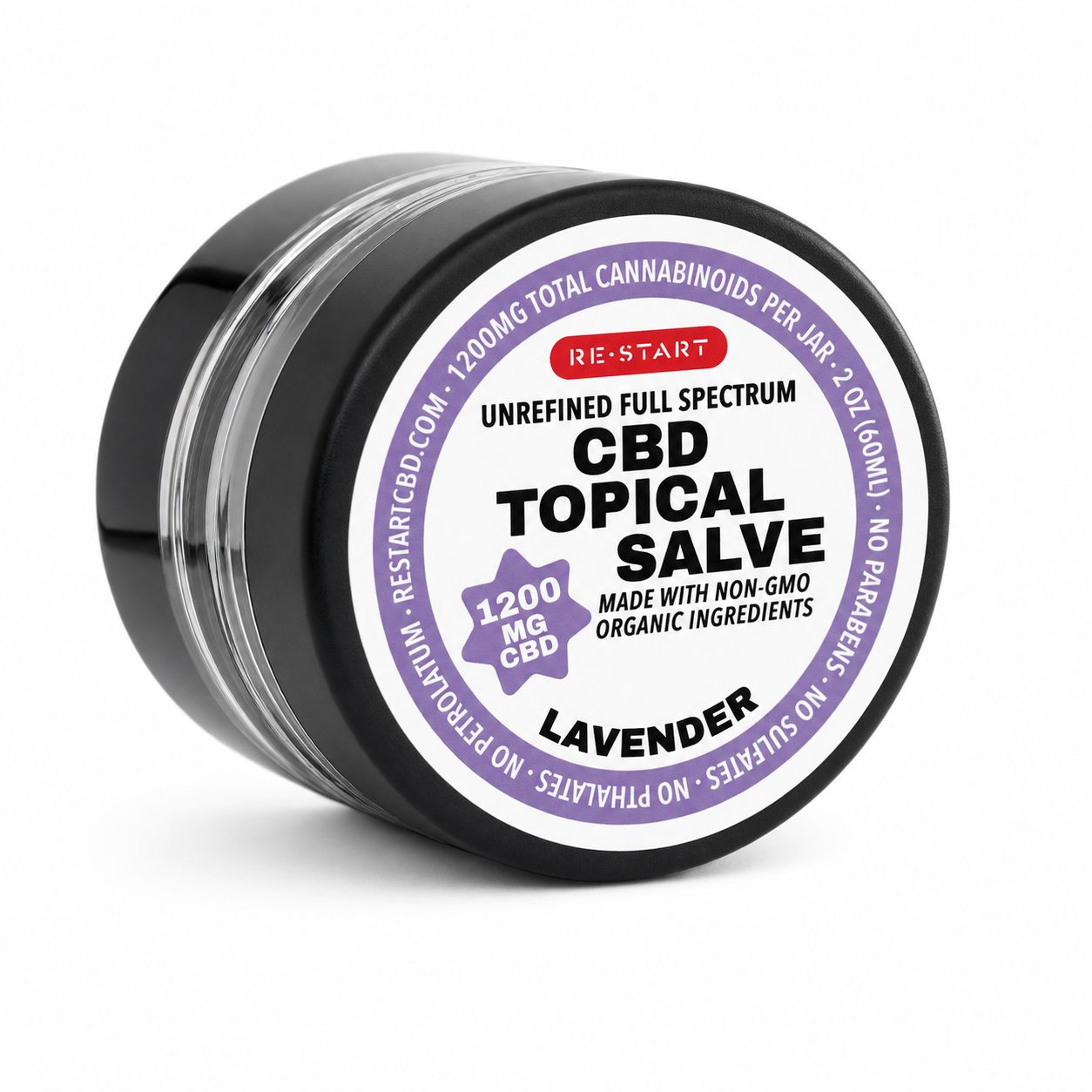 CBD Salve Unrefined Full Spectrum 1200mg 2oz Lavender