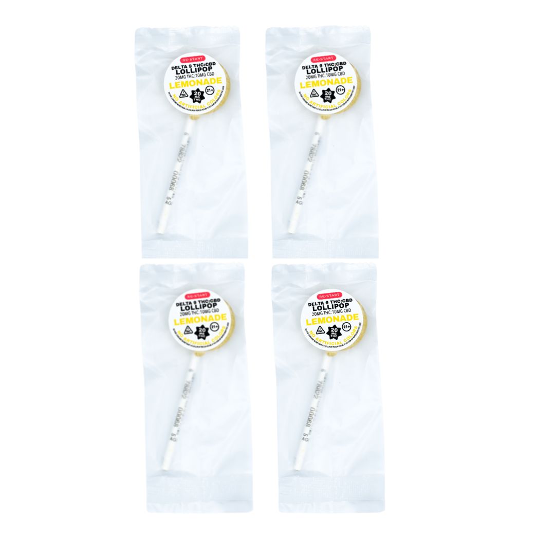 SAVE $5 - 30MG THC:CBD Lollipop 4-pk Lemonade (Reg. Price $20)