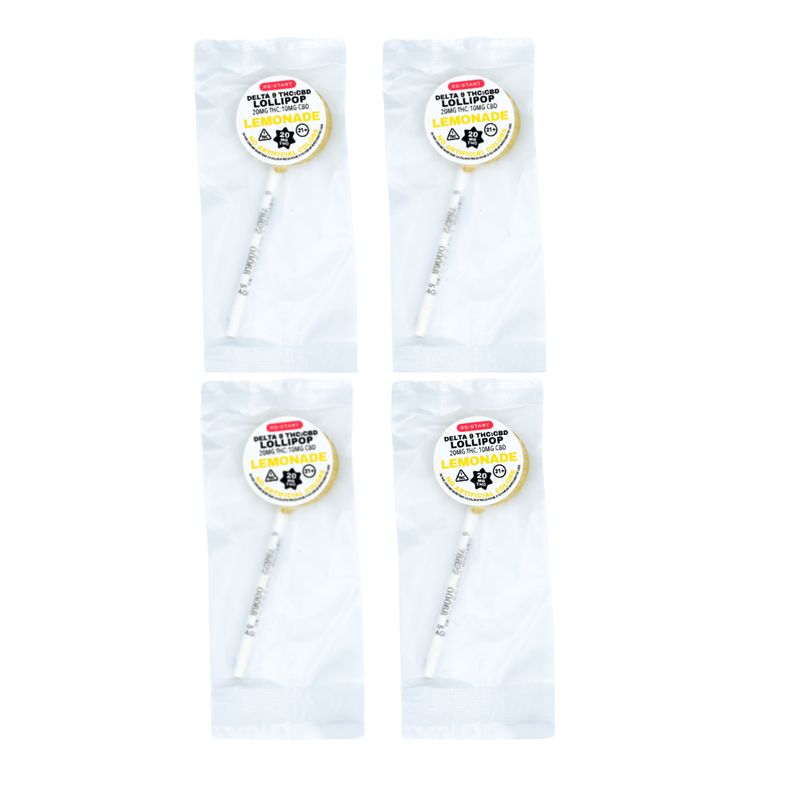 SAVE $5 - 30MG THC:CBD Lollipop 4-pk Lemonade (Reg. Price $20)
