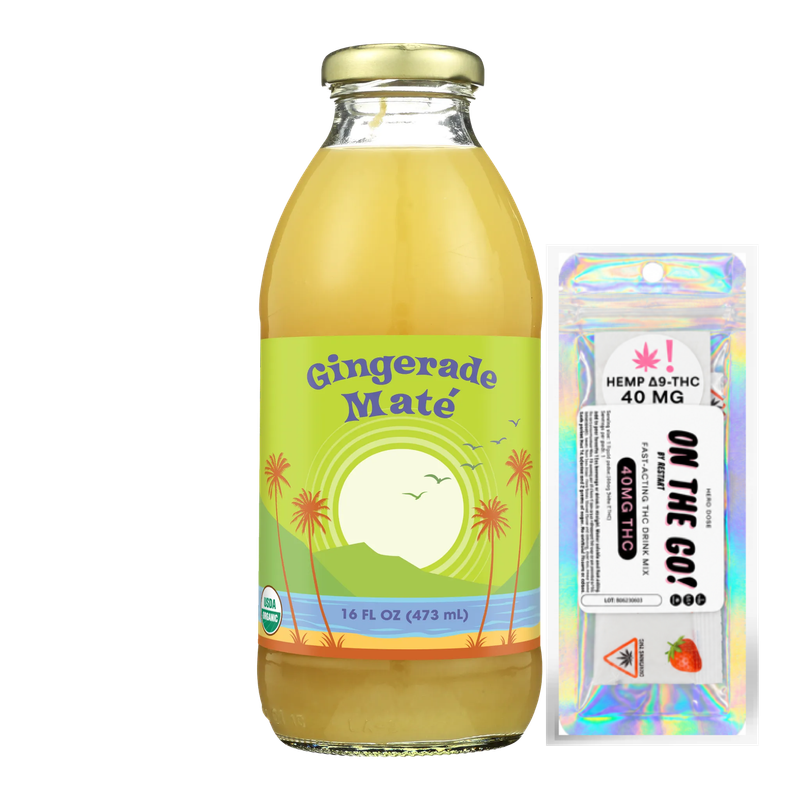 Organic Island Lemonade 16oz + On-The-Go 40MG THC Drink Mix