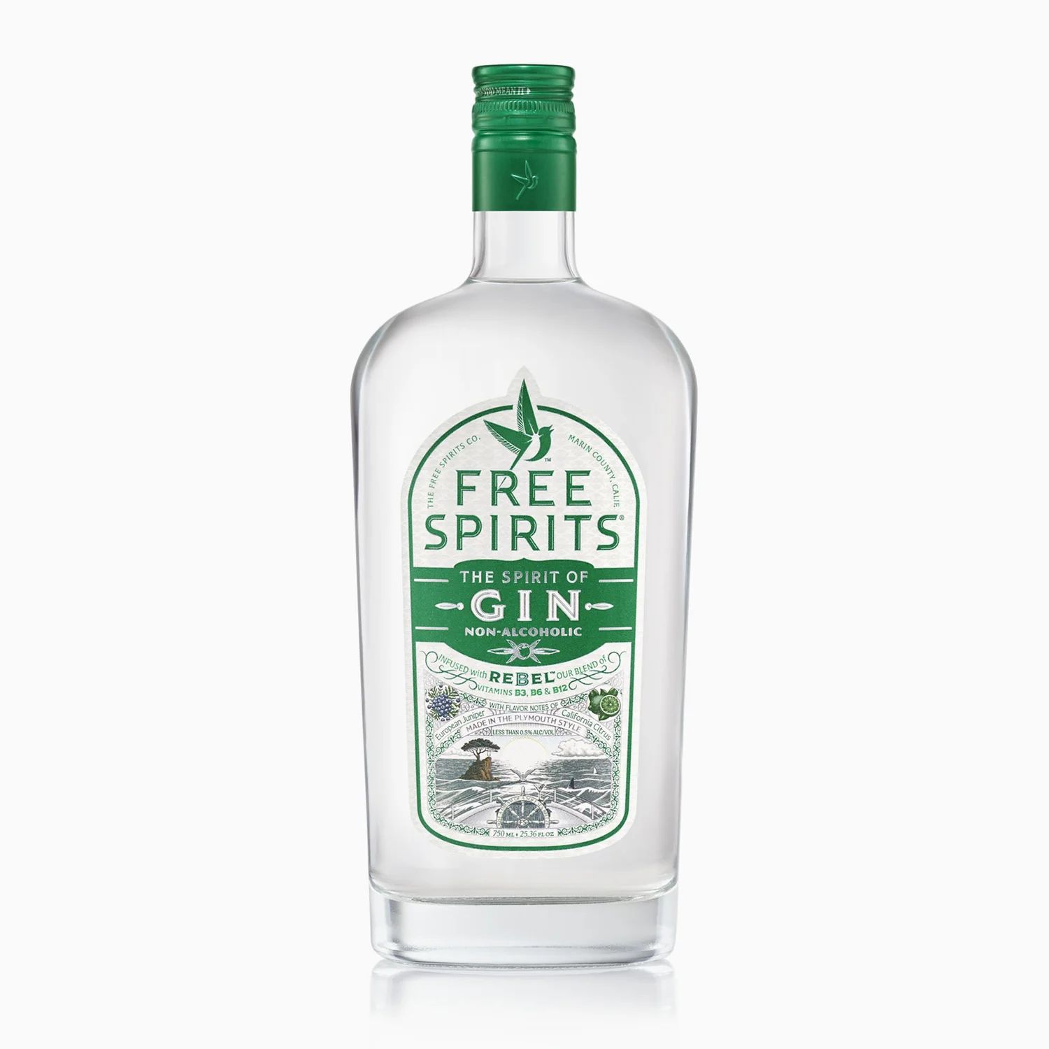 Free Spirits Non-Alcohol Gin 750mL, Strength: Undosed