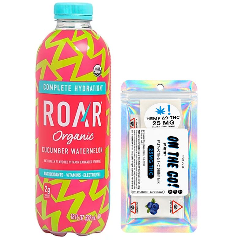 Roar Organics Electrolyte Drink + 25MG THC On-The-Go Mixer
