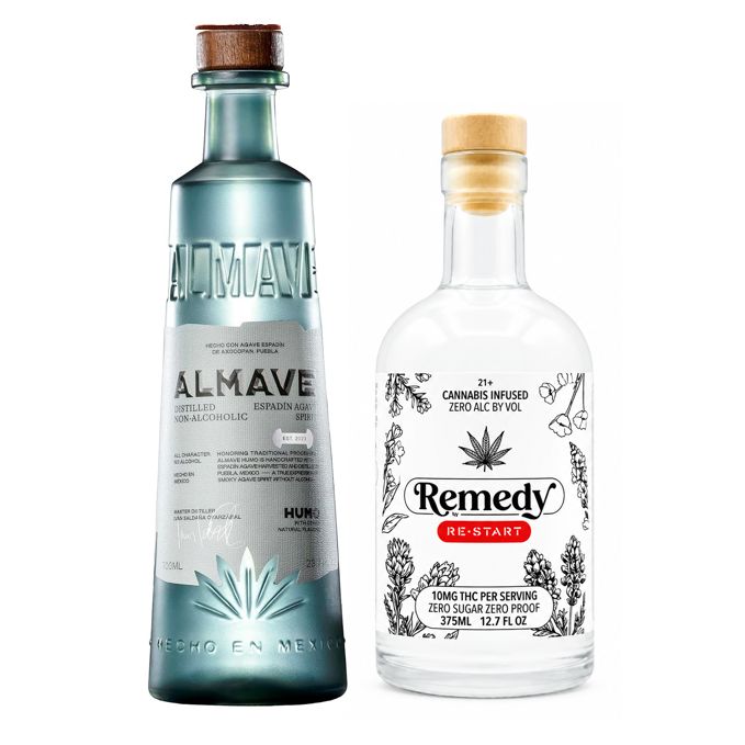 Almave Humo Non-Alcoholic Mezcal Alternative + THC Remedy Bundle, Variation: Almave + Remedy THC