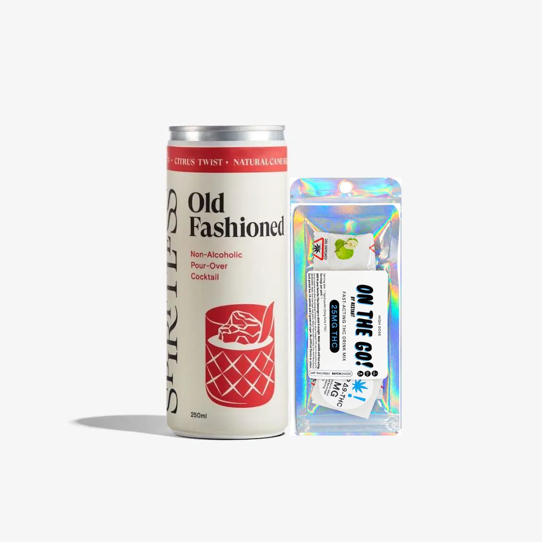 SPIRITLESS Non-Alcoholic Old Fashioned Mocktail 8.45oz, Variation: Single Can + 25MG THC On-The-Go