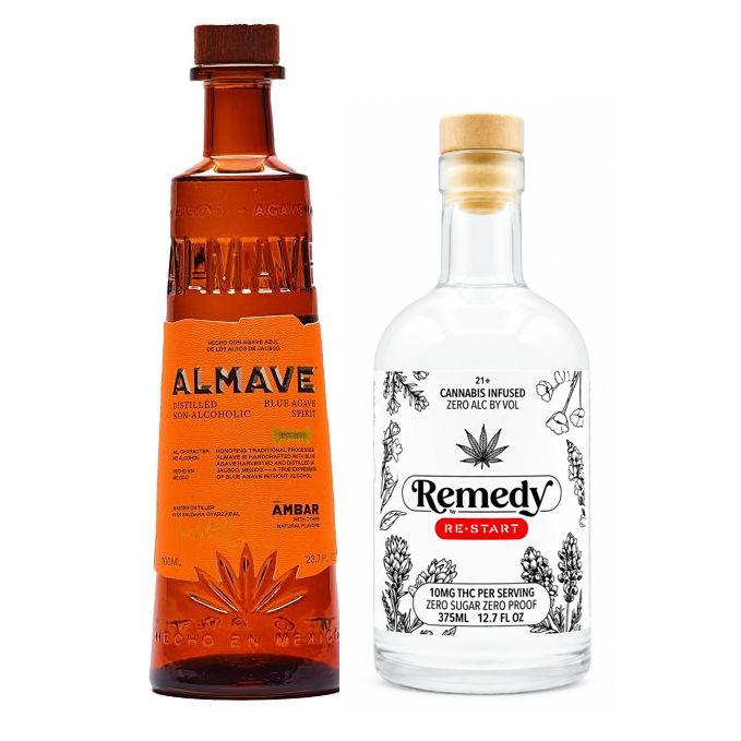 Almave Amber Non-Alcoholic Non-Tequila Spirit + Remedy Bundle, Variation: Almave Plus Remedy