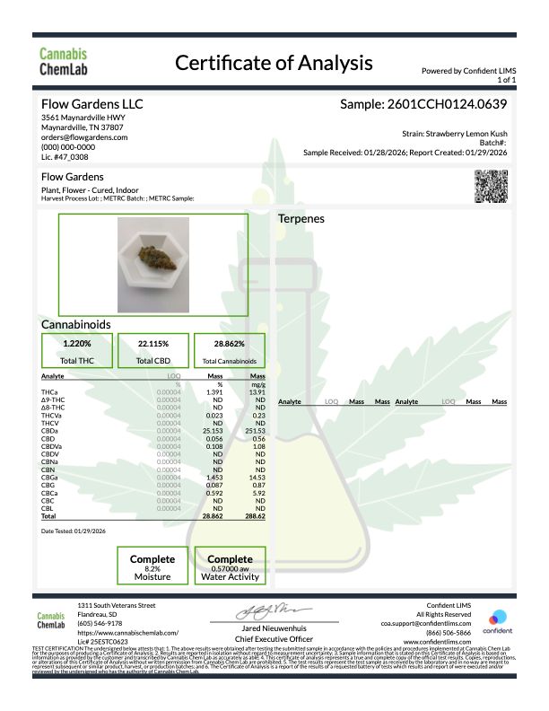 Premium Indoor CBD Smalls 14G Strawberry  Lemon Kush (H)