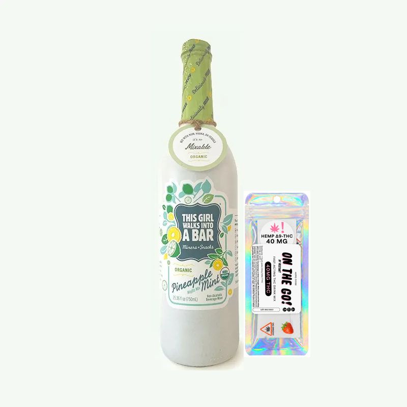 Organic Pineapple Mojito Mix 750mL + 40MG THC On-The-Go