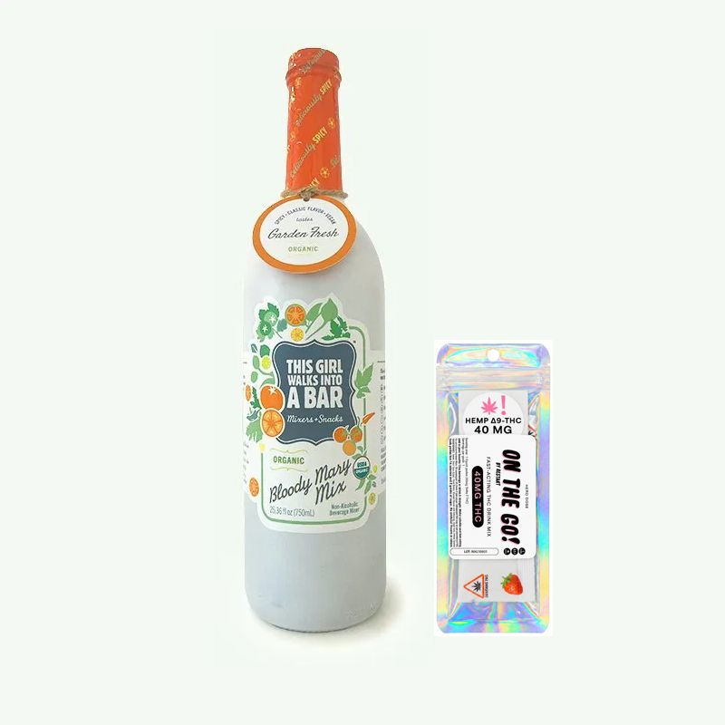 Organic Bloody Mary Mix 750mL + 40MG THC On-The-Go