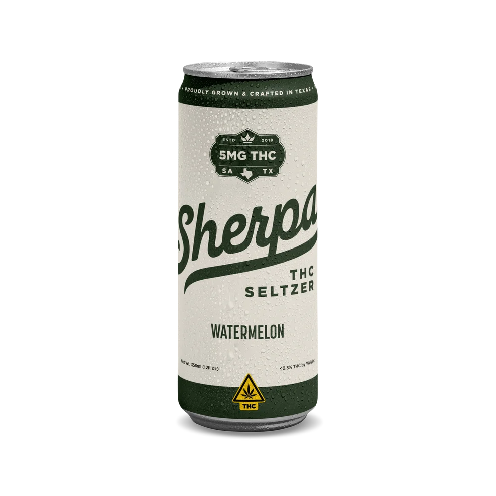 Sherpa THC Seltzer 5MG (Low Calorie) Sherpa THC Seltzer 5MG (Low Calorie), Flavor: Watermelon