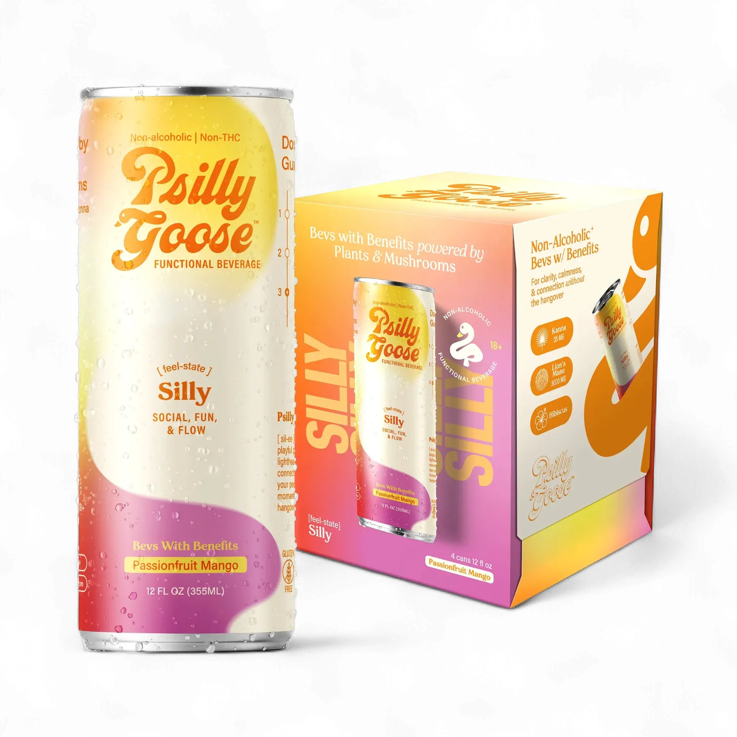 Psilly Goose Silly NO THC + Lions Mane  + Kanna  Drink
