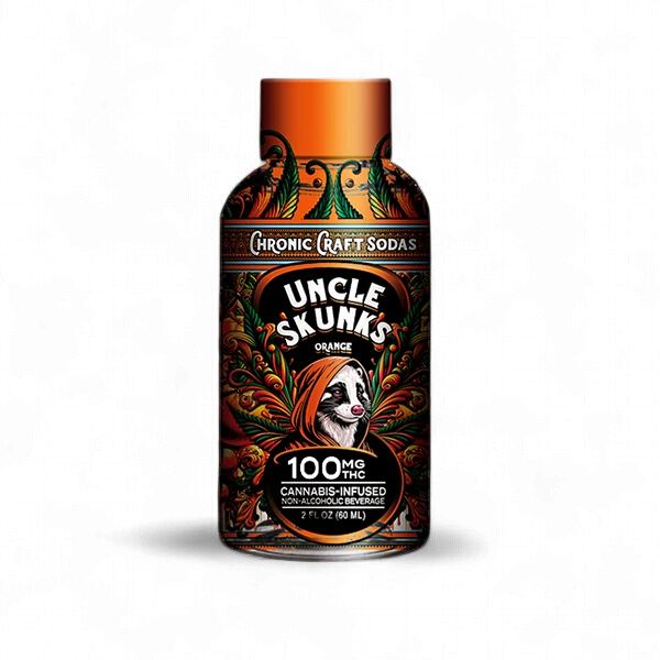 Uncle Skunk 100MG THC Chronic Craft Shots 2oz, Flavor: Orange