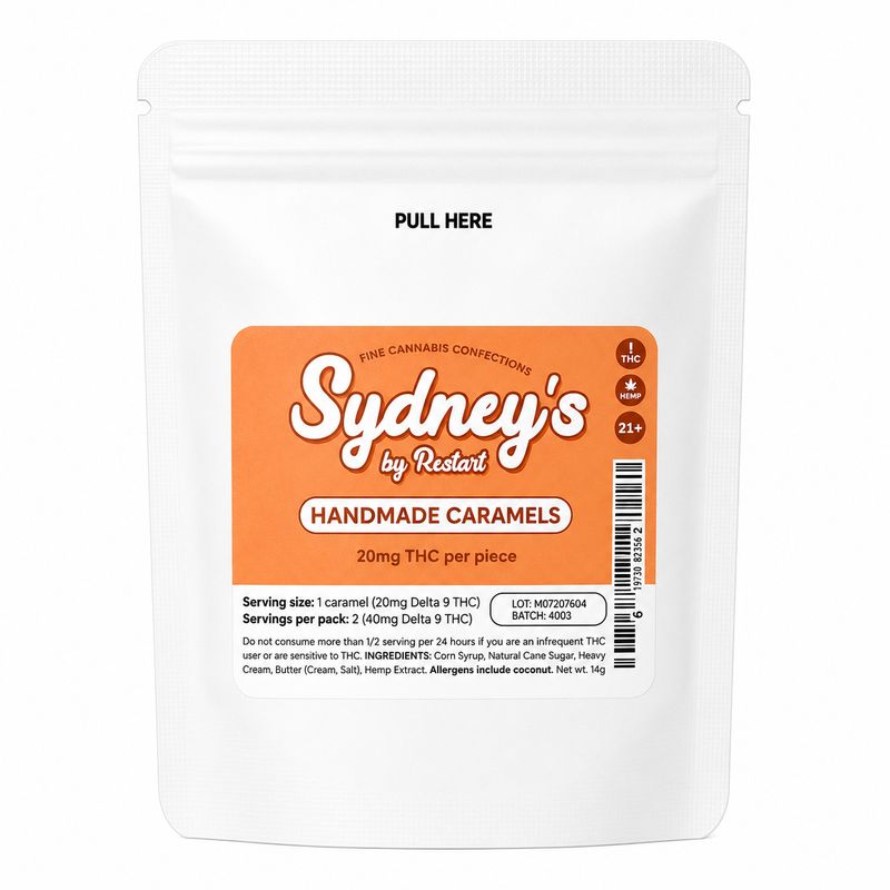 Sydney’s Handmade THC Caramels 20MG 2/pk