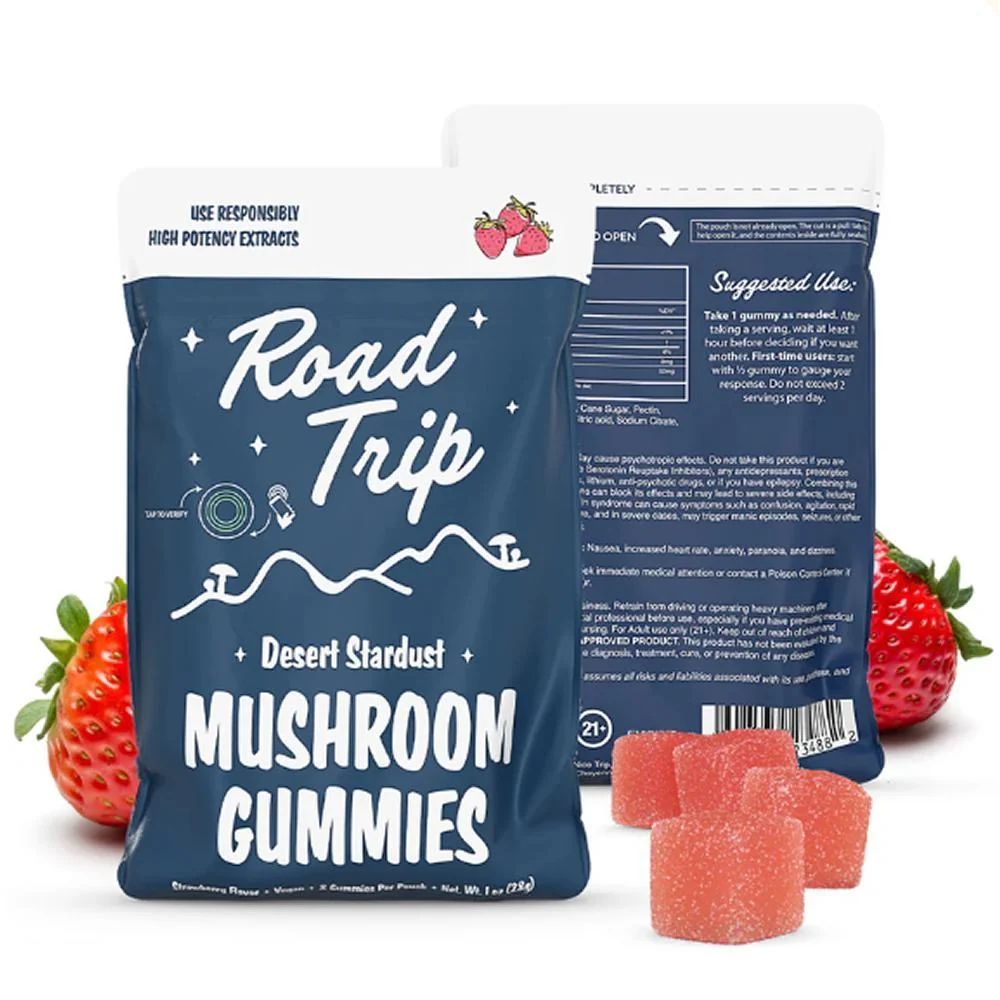 ROAD TRIP Desert Stardust Mushroom Strawberry Gummies 8-ct