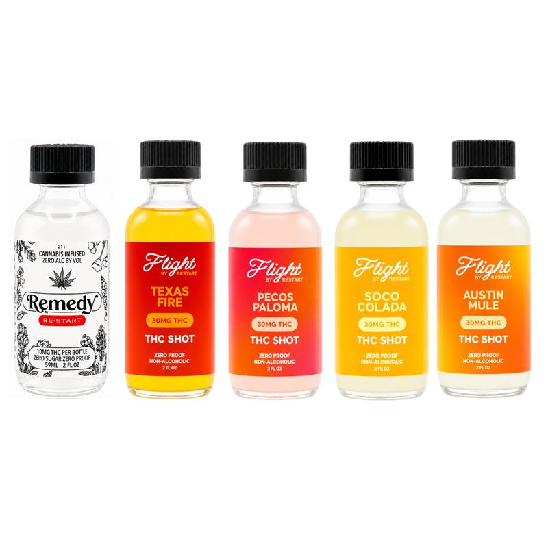FLIGHT THC 30MG Cocktail Shots 4/pk + Free THC Remedy Shot
