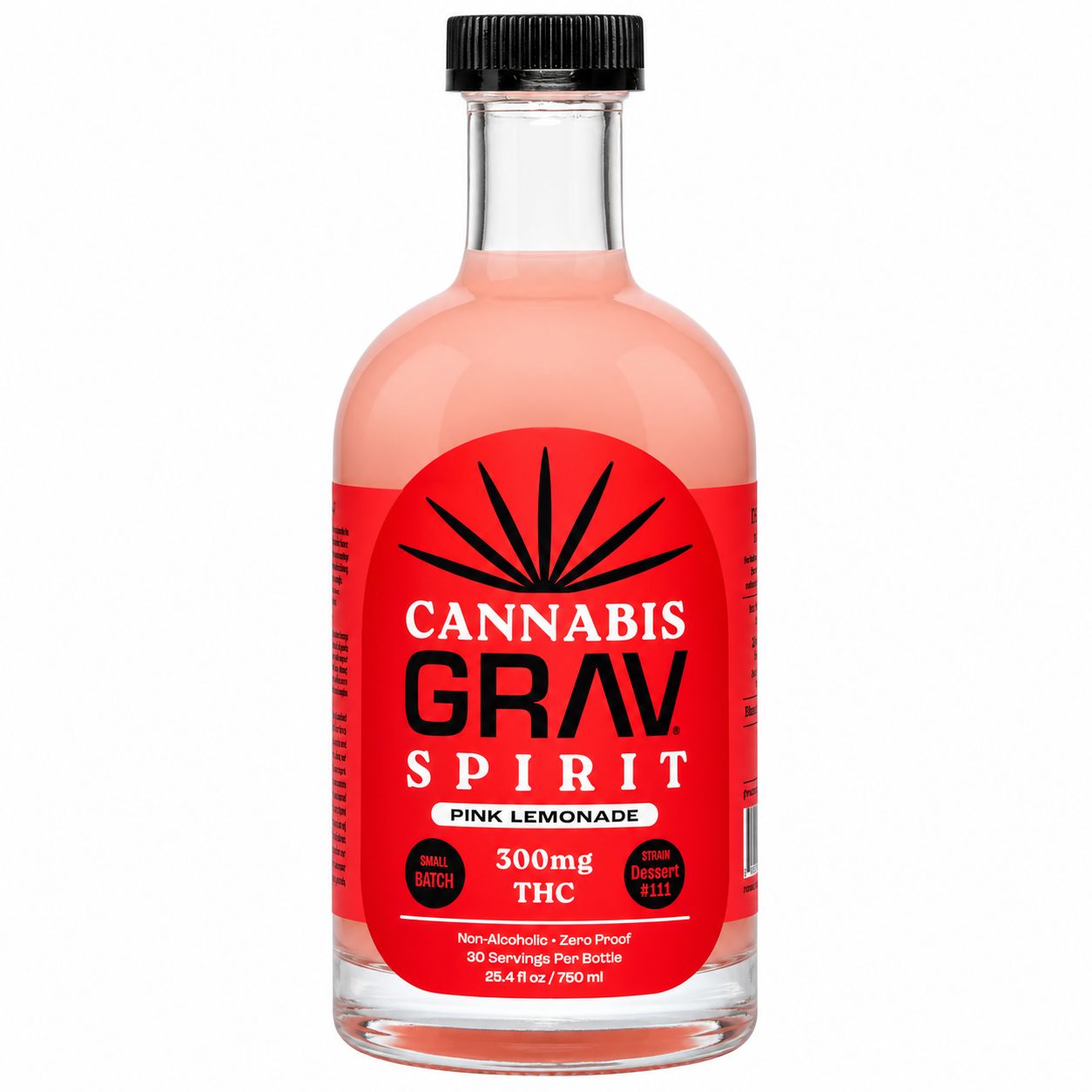 GRAV® Cannabis Spirit 300MG THC 750mL, Flavor: Pink Lemonade