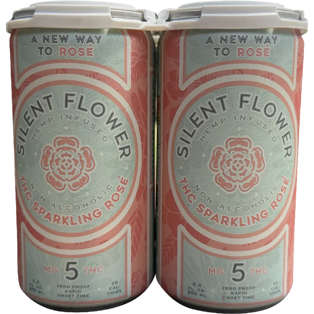 Silent Flower 5MG THC Sparkling Rose 4/pk (Reg. Price $24)
