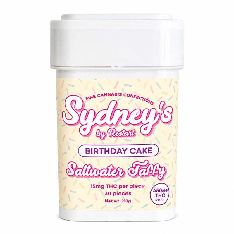 15MG THC Sydney's THC Saltwater Taffy - Birthday Cake