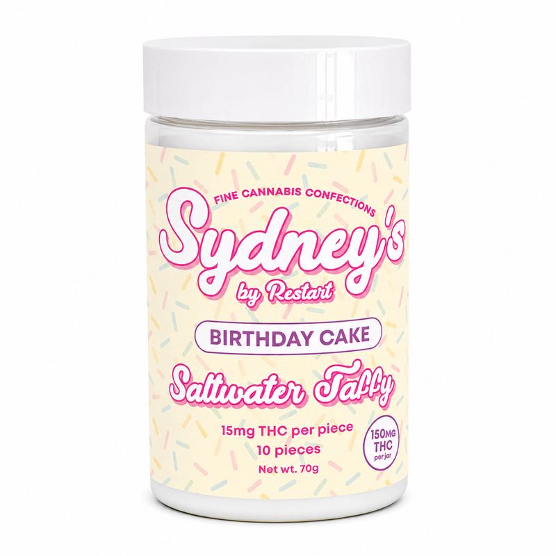 15MG THC Sydney's THC Saltwater Taffy - Birthday Cake